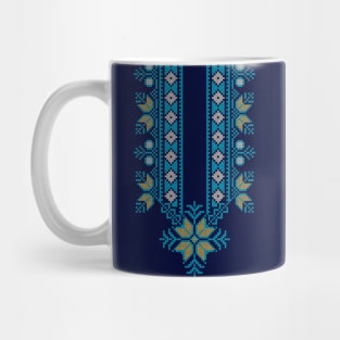 Palestinian Jordanian Traditional Tatreez Realistic Embroidery Design #14 crm-tqz Mug